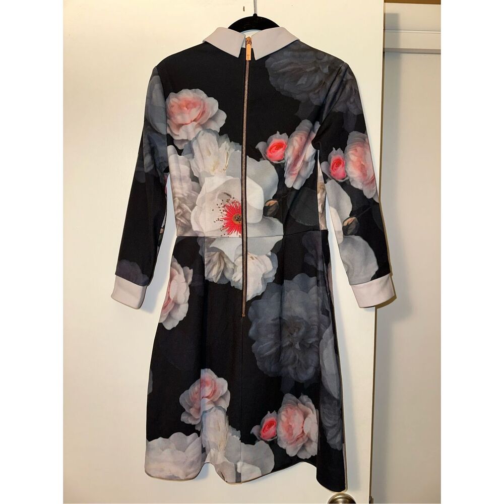 Ted Baker Kaleesa Chelsea Collared Flower Dress Size 1 (XS) EUC - Picture 6 of 16